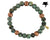 Green bracelet for woman and men, shamballa bracelet, hand made stretch bracelet for men and women, Save The Sea Turtles charity bracelet - One World - Stretch - Meraki Journey